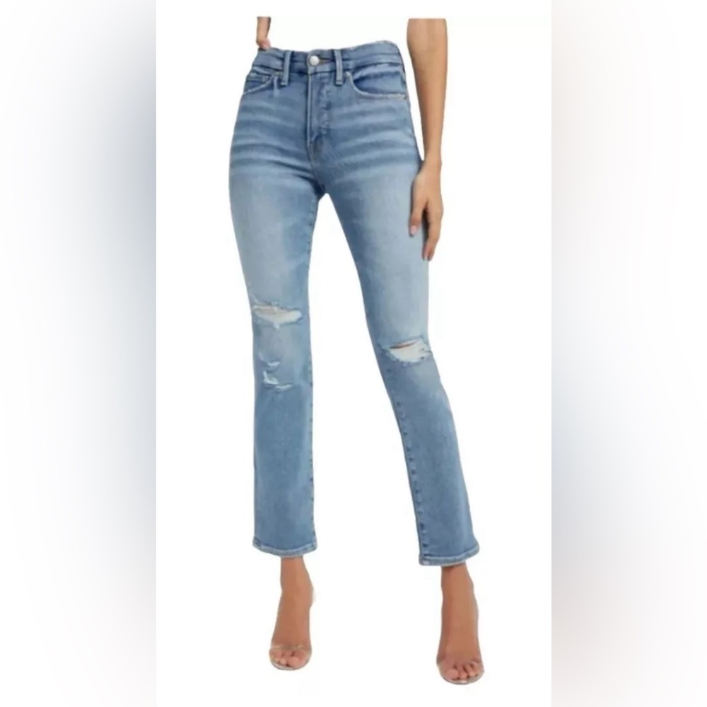 NWT Good American Good Legs Straight Distressed jeans 💙